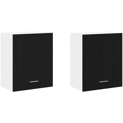  ormarić s policom Lyon 2 pcs Crni hrast 50 x 31 x 60 cm Slike