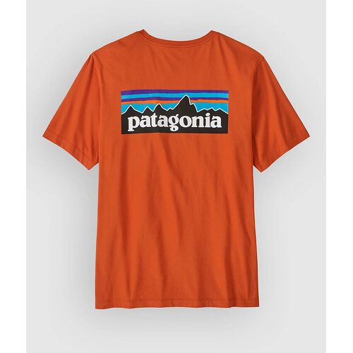 Patagonia P-6 Logo T-shirt coal orange Slike