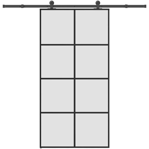 vidaXL Klizna vrata s priborom 102 5x205 cm od stakla ESG i aluminija Cijene