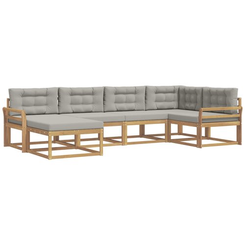 vidaXL Zunanja garnitura za sedenje 5 pcs Bela in svetlo siva, (5000282033) Cene