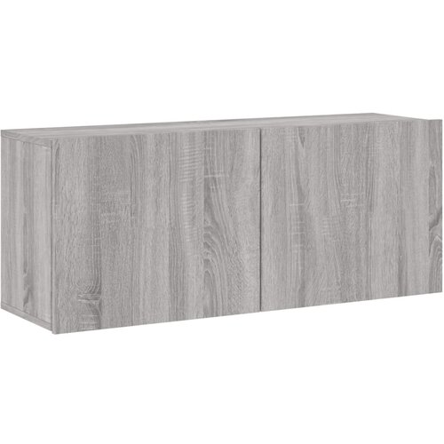 Maison Chic Stenska TV omarica - TV stojalo - Televizijska omarica siva sonoma 100x30x41 cm, (21701427) Slike