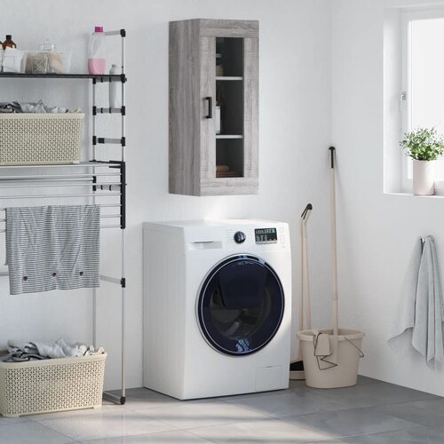 VidaXL Stenska omarica siva sonoma 34,5x34x90 cm Slike