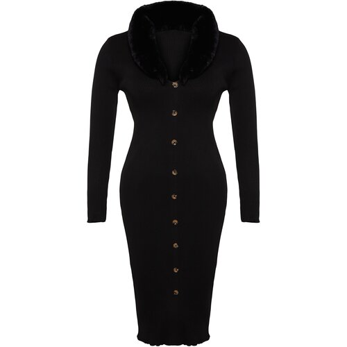 Trendyol Curve Plus Size Dress - Black - Bodycon Slike