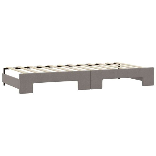  Dnevni krevet na razvlačenje smeđesivi 80 x 200 cm od tkanine Slike