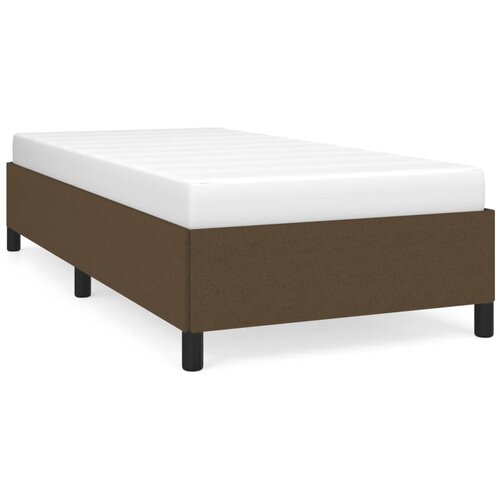 Maison Chic Posteljni okvir - Enojna postelja - Postelja za odrasle brez vzmetnice temno rjav 100x200 cm blago-J7735, (21759631) Slike