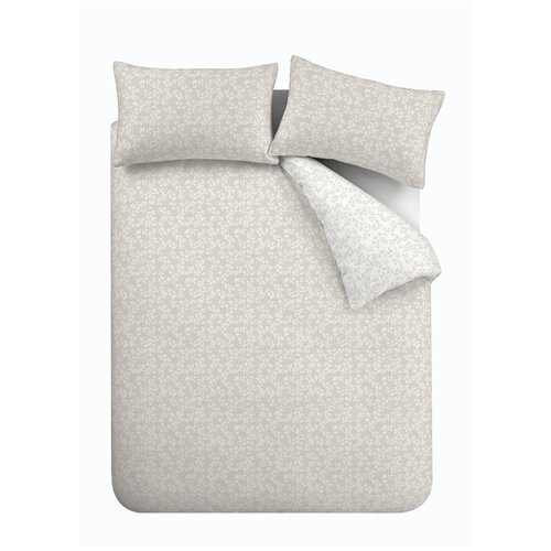 Bianca Bijela/bež pamučna posteljina za bračni krevet 200x200 cm Shadow Leaves – Cijene