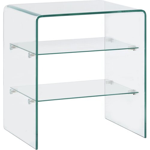 The Living Store Klubska mizica 50x40x56 cm kaljeno steklo - Klubska Mizica, (21574752) Slike