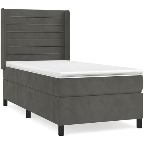 Box spring krevet s madracem tamnosivi 90x200 cm bar&amp;scaron;unasti Slike