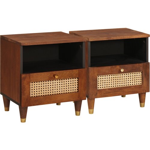 vidaXL Noćni ormarići s ladicama 2 pcs 40 x 33 x 46 cm Cijene
