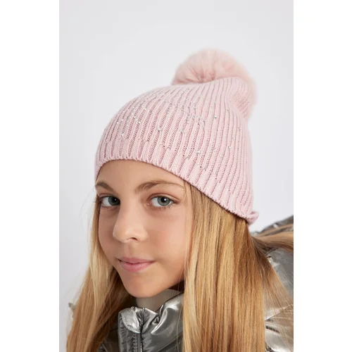 Defacto Girl's Pompom Knitted Beret