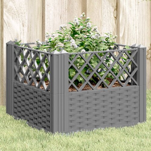  Vrtna sadilica s klinovima siva 43,5x43,5x43,5 cm PP Cene