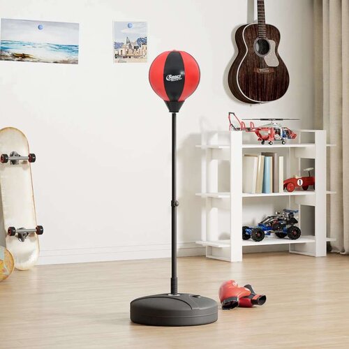 VidaXL Set lopte za udaranje s rukavicama i crpkom podesivi 81-122 cm Slike