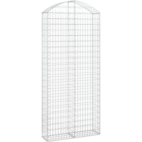 vidaXL Obokana gabonska košara 100x30x220/240 cm pocinkano železo, (20758403) Cene