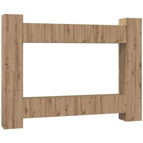  Set TV komoda Zidne 10 pcs hrast artisan 30.5 x 30 x 90 cm Slike