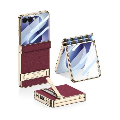  Futrola luxury leather case with kickstand za samsung f776b galaxy z flip 8 5g bordo (gkk case) ( F126159 ) Slike