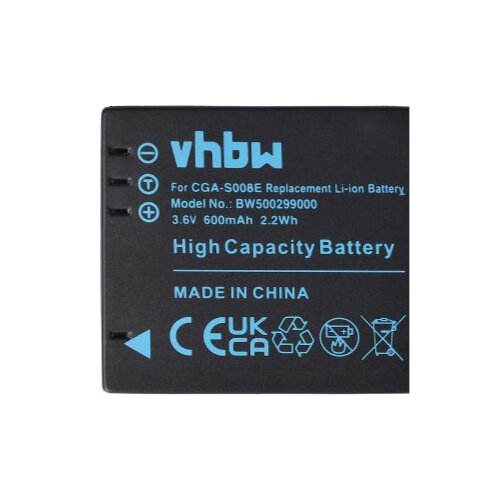 VHBW Baterija za fotoaparat PANASONIC CGA-S008 3.6V 600mAh Cijene