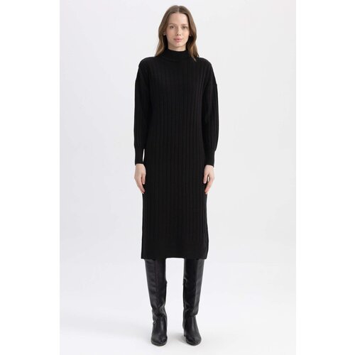 Defacto Regular Fit Half Turtleneck Long Sleeve Trico Dress Slike