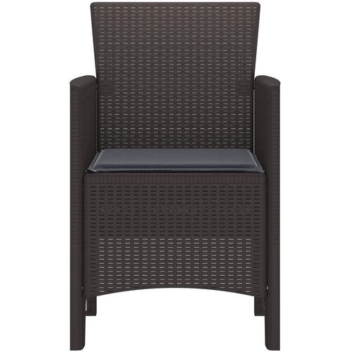  Vrtna stolica 4 pcs Smeđa 53 x 49 x 85 cm Polipropilen Slike