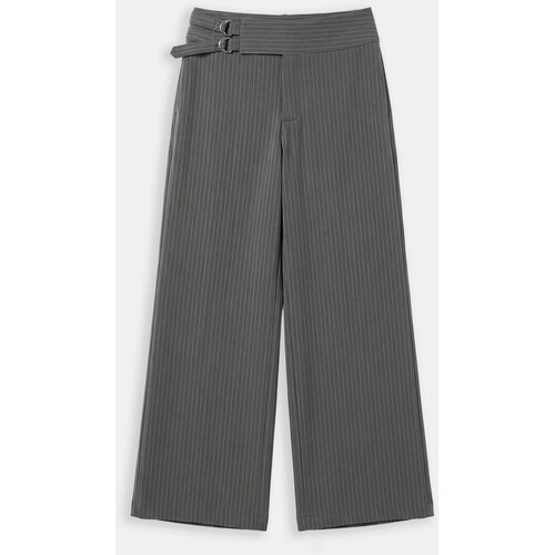 Sinsay Elegantne wide leg hlače s dodatkom viskoze Slike