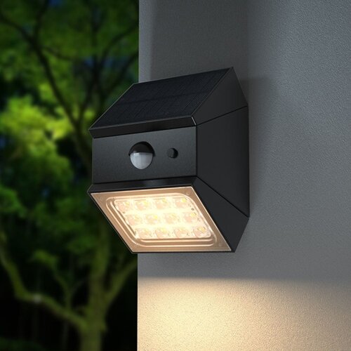  LED zidna solarna lampa sa senzorom LED/2,5W/3,7V IP65 1200 mAh crna Slike