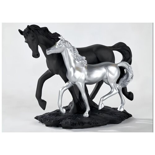 Aberto Design dekorativna figura CY0383, 41x20x29 cm, crno-srebrna boja Slike