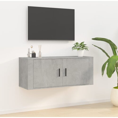  Zidni TV ormarić siva boja betona 100x34,5x40 cm Slike