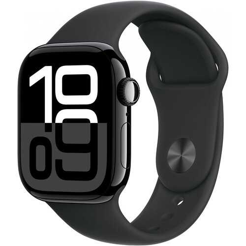 Apple watch series 10 gps + cellular 42mm jet black aluminium case with black sport band - m/l" Cijene