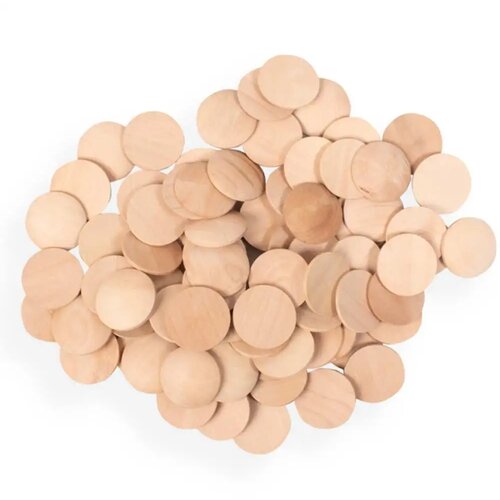 Playbox Drveni gumbi promjera 25 mm, set od 100 komada Cijene