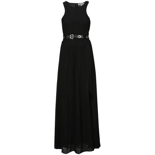 Michael Kors SMOCKED MAXI DRESS Crna