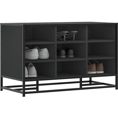  Klupa za cipele crna 84x40x53,5 cm Konstruirano drvo i metal Cijene