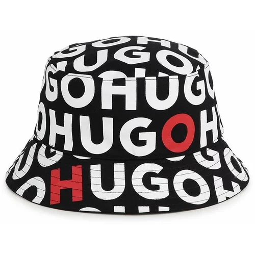 Hugo Obojestranska bombažna otroška kapa črna barva