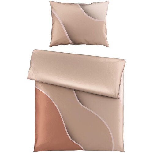 Esposa obojestranska posteljnina uni satin 140/200 cm saten naravne barve Cene