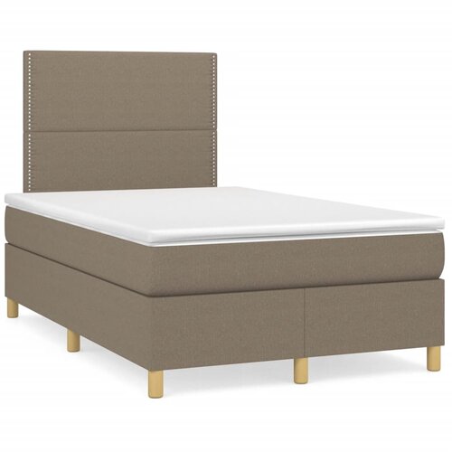  The Living Store Box spring postelja z vzmetnico taupe 120x190 cm blago - Box Spring Postelja, (21497817) Cene