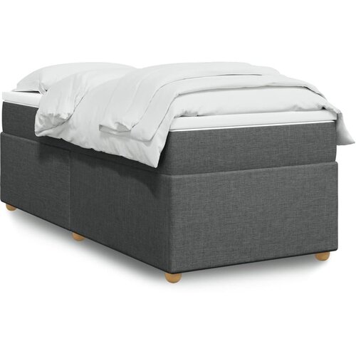 vidaXL Krevet s oprugama i madracem tamnosivi 90x200 cm od tkanine Cijene
