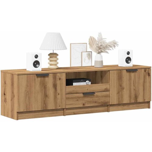 VidaXL TV ormarić Artisan hrast 140x35x40 cm izrađeno drvo Slike