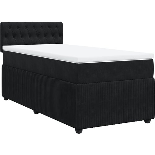 Maison Chic Box spring postelja - Vzmetna postelja z vzmetnico črna 80x200 cm žamet SL5620, (21888096) Cene