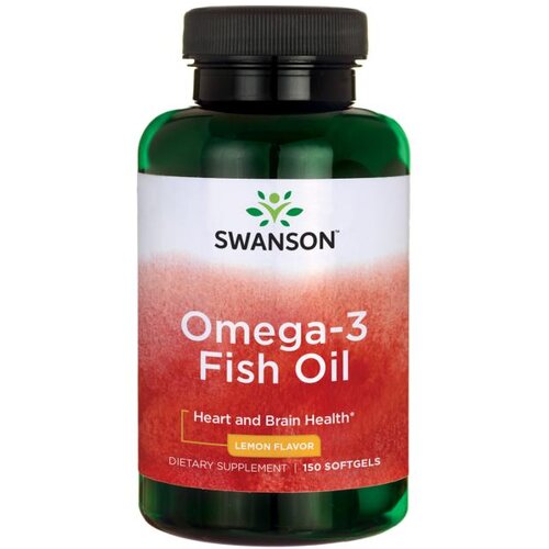 Swanson Omega-3 riblje ulje s limunom, 150 gel kapsula - zdravlje srca i mozga Slike