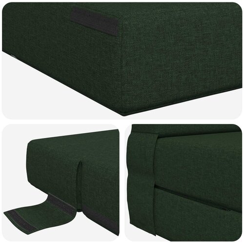 SOFA na razvlačenje Tamnozelena 70 x 72 x 60 cm Tkanina Slike