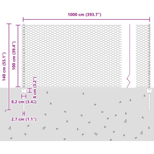 vidaXL Stupovi za ograde 5 kom U-kanal zelena 100 cm čelik Cijene