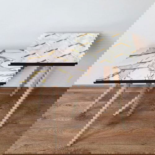 Hanah home 2Shp490 - pink pinkgoldgreywhite nesting table (2 pieces) Cene