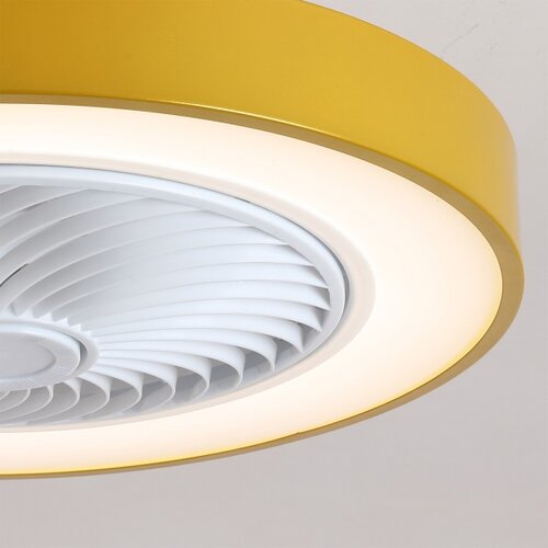 Brilagi - LED prigu&amp;scaron;iva svetiljka sa ventilatorom LED/38W/230V prečnik 50 cm zlatna + daljinski upravljač Slike