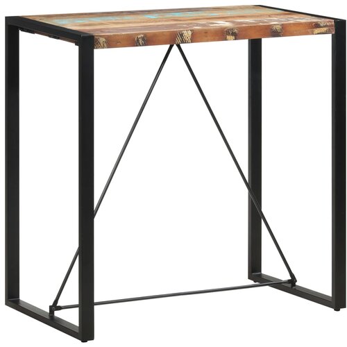  Barski stol od masivnog obnovljenog drva 110 x 60 x 110 cm Slike
