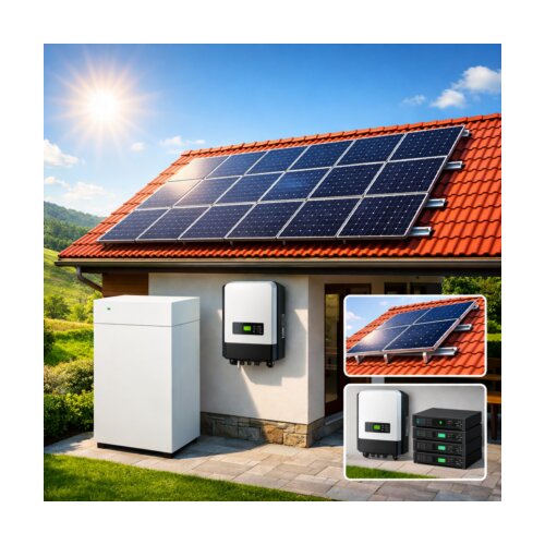  Solarna Elektrana 12kW Trofazna &amp;ndash; 11.2kWp Paneli &amp;ndash; 14.3kWh Ritar Slike