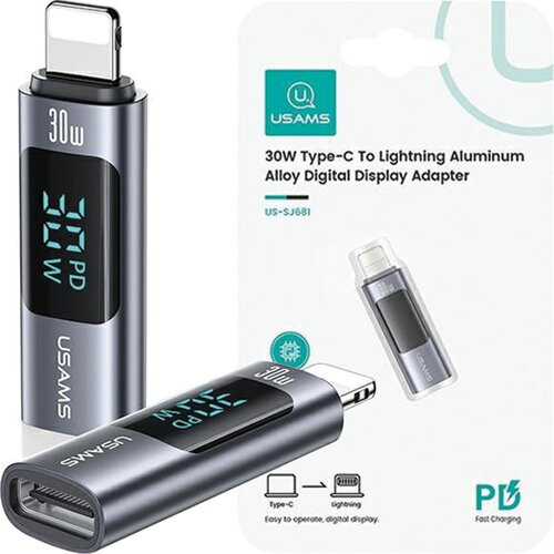 Usams ADAPTER AU18 USB-C ZA LIGHTNING 30W ZA IPHONE IPAD STEEL, (21974951) Cene