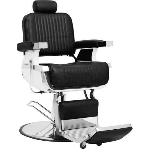 vidaXL Frizerski stol črn 68x69x116 cm umetno usnje