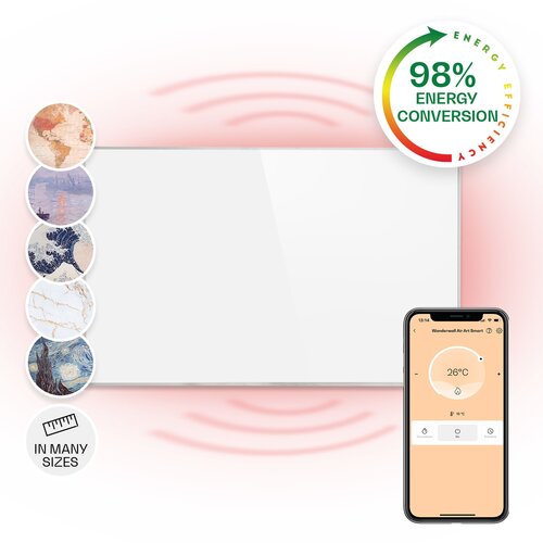 Klarstein Wonderwall 600 Smart, infracrvena grijalica, 60 x 100 cm, 600 W, tjedni timer, IP24, bijela Cijene