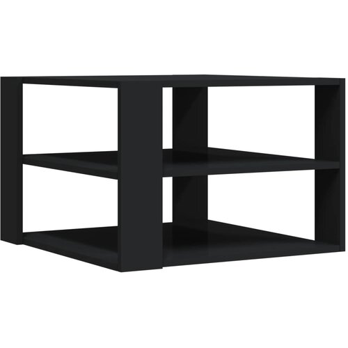 Maison Chic Klubska mizica - kavna mizica - Nizka mizica črna 59,5x59,5x40 cm inženirski les, (21753974) Cene