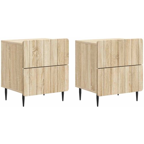  Noćni ormar s ladicama 2 pcs Hrast sonoma 43 x 34,5 x 49,5 cm Cene