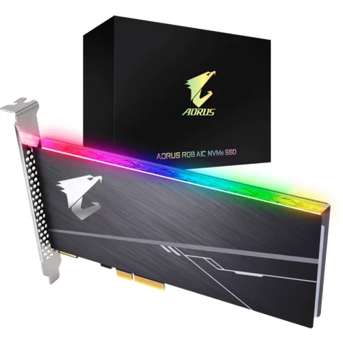 Gigabyte GB Eros RGB AIC NVME SSD 512 GB SSD pogon, (20531423)