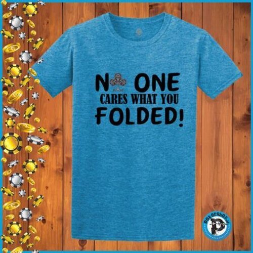  Poker majica "No One Cares What You Folded", plava Cene